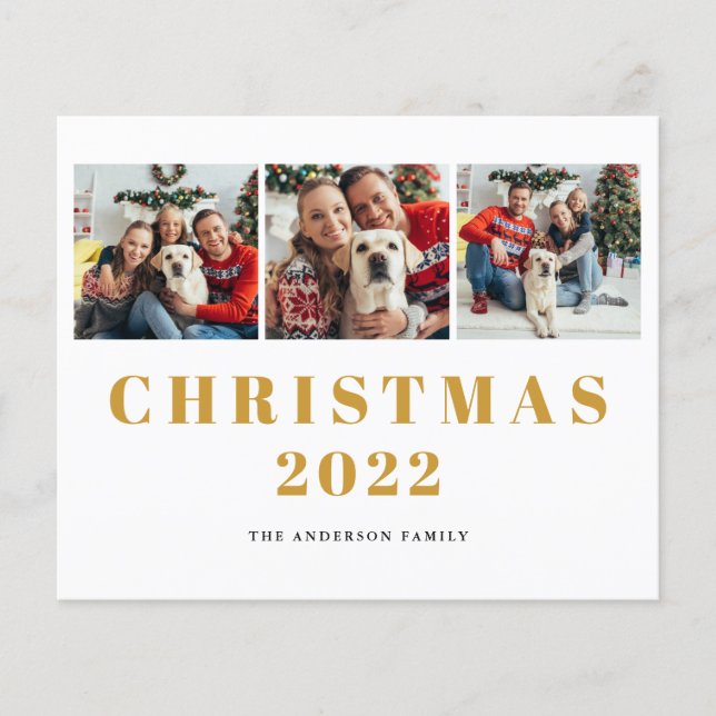 Budget Christmas 2022 Family Photo Collage  Flyer (Front)