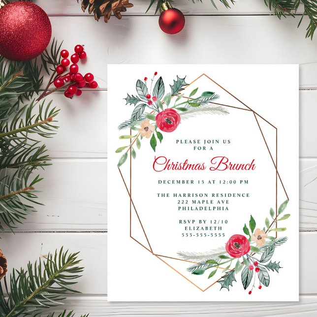 Budget Christmas Brunch Party Invitation (Creator Uploaded)