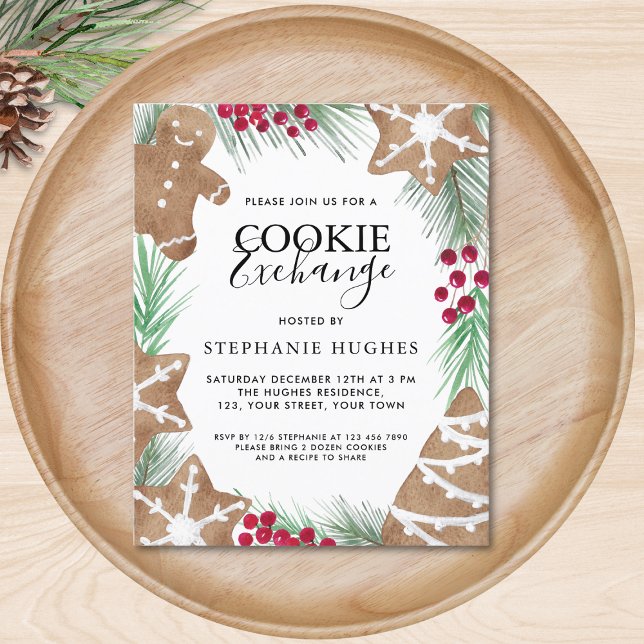 Budget Christmas Cookie Exchange Party Invitation (Creator Uploaded)