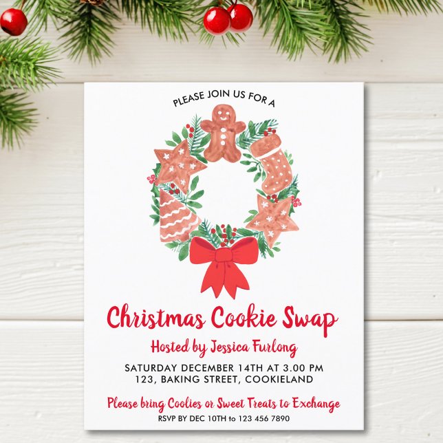 Budget Christmas Cookie Swap Party Invitation (Creator Uploaded)
