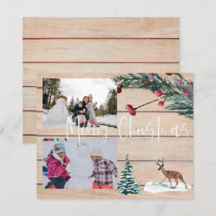 Budget Christmas Deer Winter Multi Photo