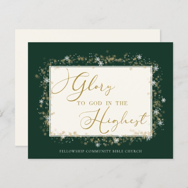Budget Christmas Gold Foil Script Corporate (Front/Back)