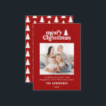 budget Christmas graphic typography photo holiday Card<br><div class="desc">budget Merry Christmas graphic typography photo holiday card. With modern hand drawn text and trees.</div>