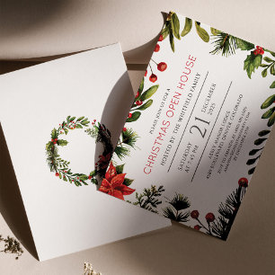 Budget Christmas Holiday Berries Invitation