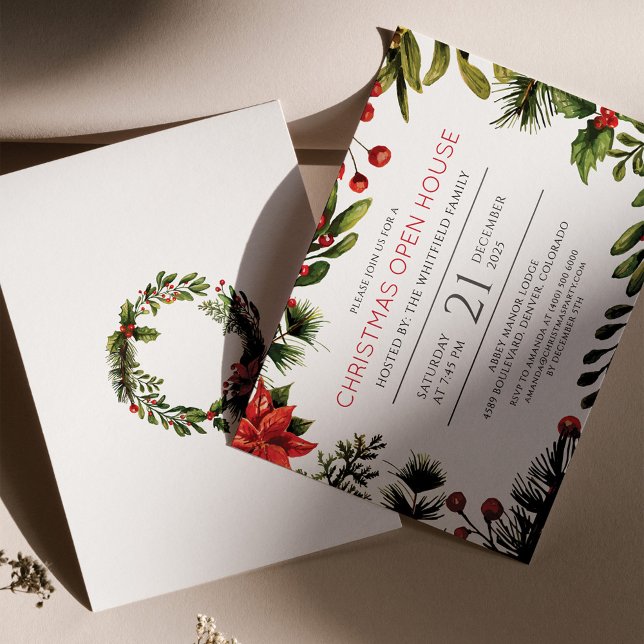 Budget Christmas Holiday Berries Invitation (Creator Uploaded)