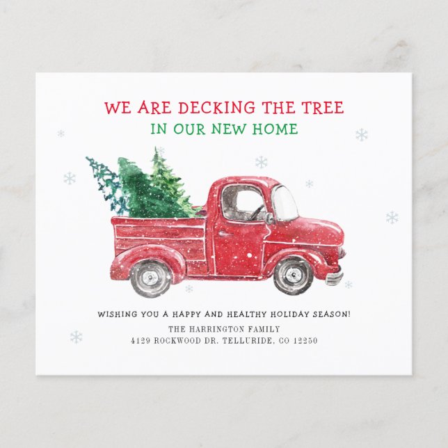 Budget Christmas Holiday Moving Announcement (Front)