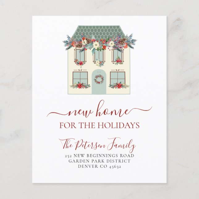 Budget Christmas holiday moving announcement (Front)