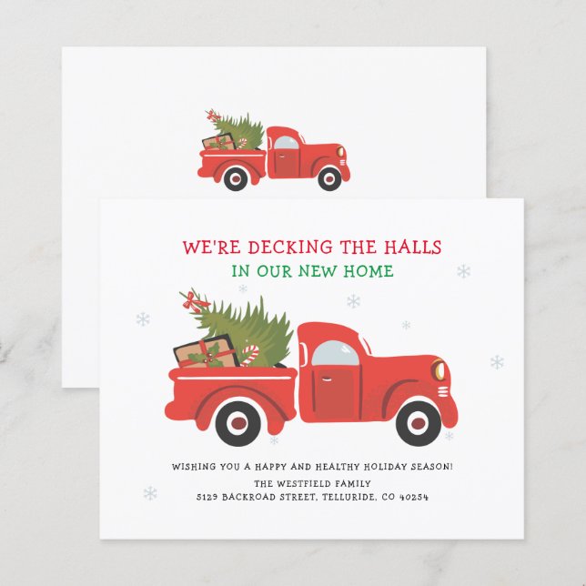 Budget Christmas Holiday Moving Announcement (Front/Back)