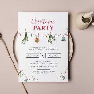 Budget Christmas Holiday Party Invitation