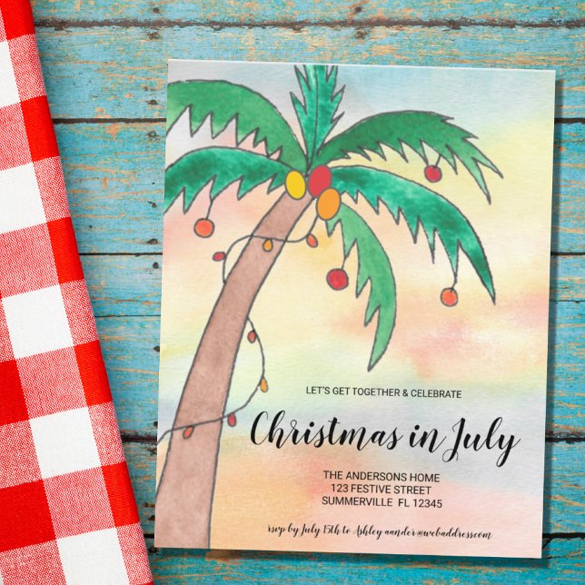 Budget Christmas in July Party Invitation (Creator Uploaded)