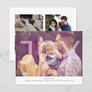 BUDGET Christmas Joy Photo Personalised Card