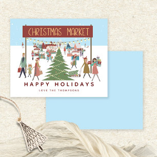 BUDGET Christmas Market Name Happy Holidays Card