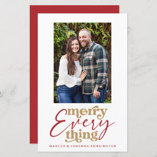 Budget Christmas Merry Everything Holiday Photo