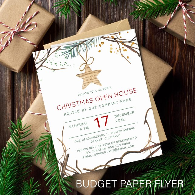 Budget Christmas modern open house invitation Flyer (Creator Uploaded)