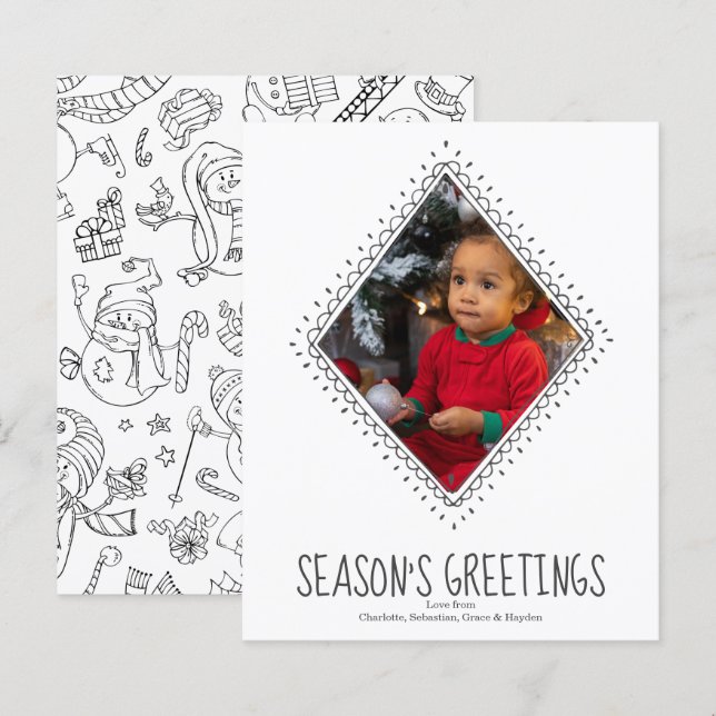 BUDGET Christmas Photo Frame Holiday (Front/Back)