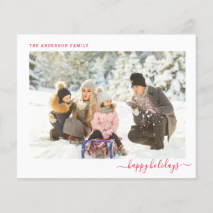 Budget Christmas Photo Modern Minimal 2025 Card