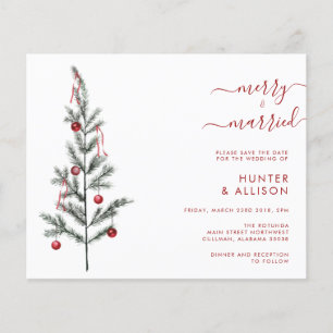 BUDGET Christmas Save the Date Invitation Flyer