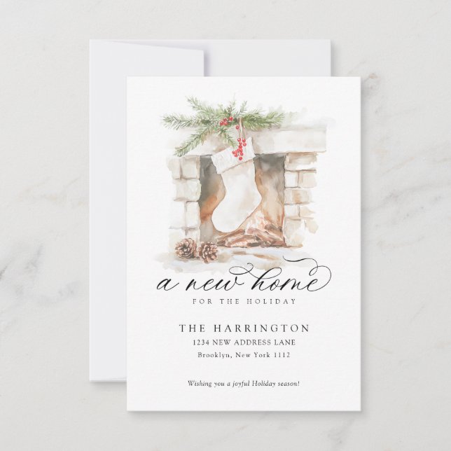 BUDGET Christmas Stocking A New Home Moving Card (Front)