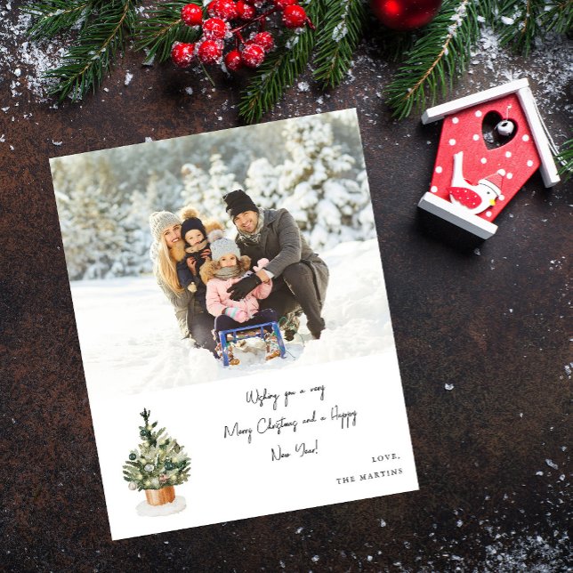Budget Christmas Tree - Blue Note Photo Christmas Flyer (Creator Uploaded)