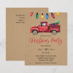 Budget Christmas Truck & Lights Faux Kraft Party B