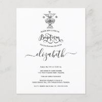 Budget Church Christening Baptism Invitation