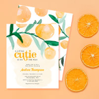 Budget Citrus Orange Little Cutie Baby Shower