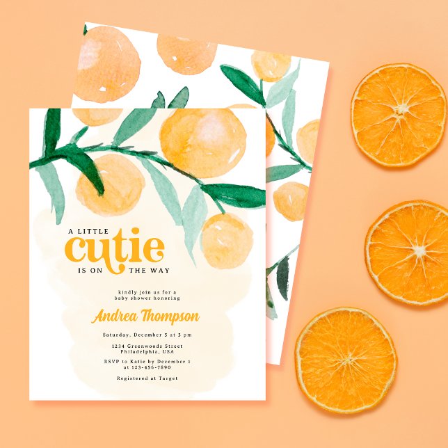 Budget Citrus Orange Little Cutie Baby Shower (Creator Uploaded)