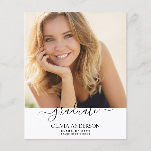 Budget Class of 2023 White Photo Graduation (Front)