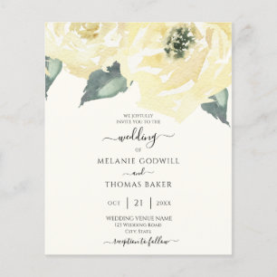 Budget Classic Botanical White Cream Rose Floral 