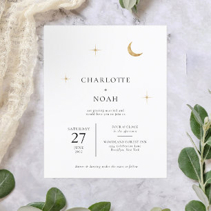 BUDGET Classic Celestial Gold Moon Stars Wedding