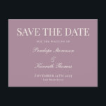Budget Classic Dusty Purple Save The Date  Postcard<br><div class="desc">Budget Classic Dusty Purple Save The Date Postcard</div>