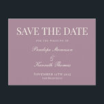 Budget Classic Dusty Purple Save The Date  Postcard<br><div class="desc">Budget Classic Dusty Purple Save The Date Postcard</div>