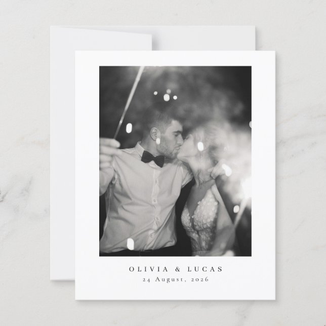 Budget Classic Elegance Black and White Wedding  (Front)