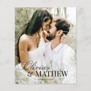 BUDGET Classic Elegant Calligraphy Photo Wedding