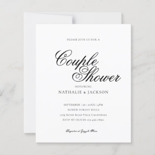 BUDGET Classic Elegant Script Couple Shower