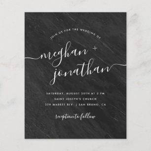 Budget Classic Obsidian Black Marble Wedding