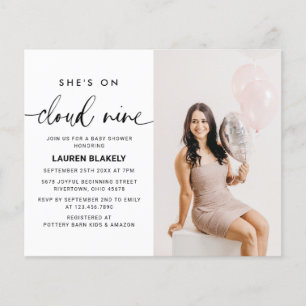 Budget Cloud 9 Gender Neutral Baby Shower Flyer