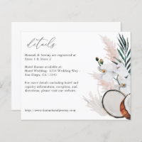 Budget Coconut Coral White Floral Details