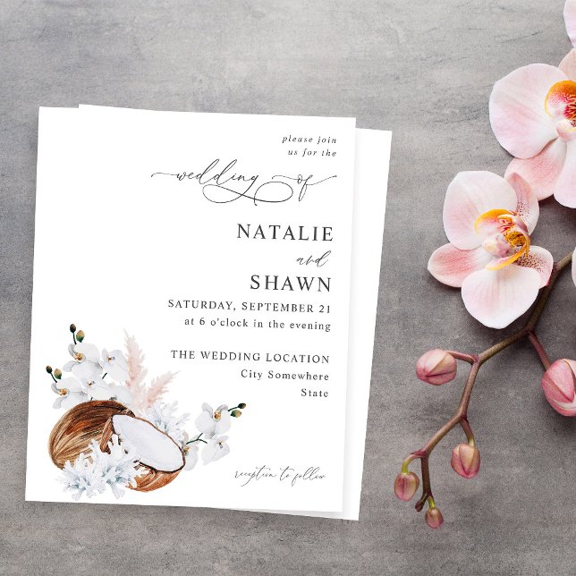 Budget Coconut Coral & White Floral Wedding  (Creator Uploaded)