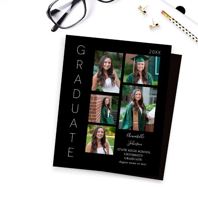 Budget Colour Glow- White & Black Graduate 6 Photo (Creator Uploaded)