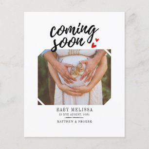 Budget Coming Soon Pregnancy Photo Announcement