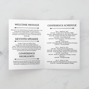 Budget Conference Event Business Meeting Schedule Programme