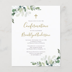 BUDGET Confirmation Invitation   Eucalyptus Gold