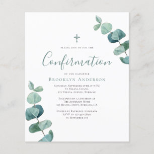 BUDGET Confirmation Invitation   Eucalyptus Sprigs