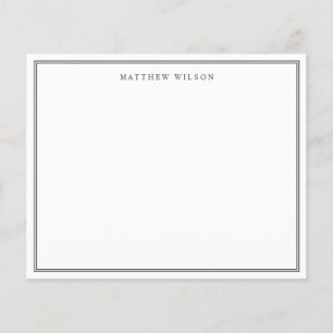 Budget Corporate Double Border Mens Note Card