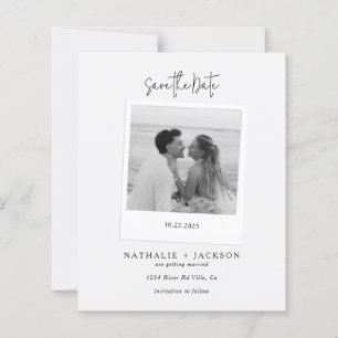 BUDGET Couple Photo Card Wedding Save the Date