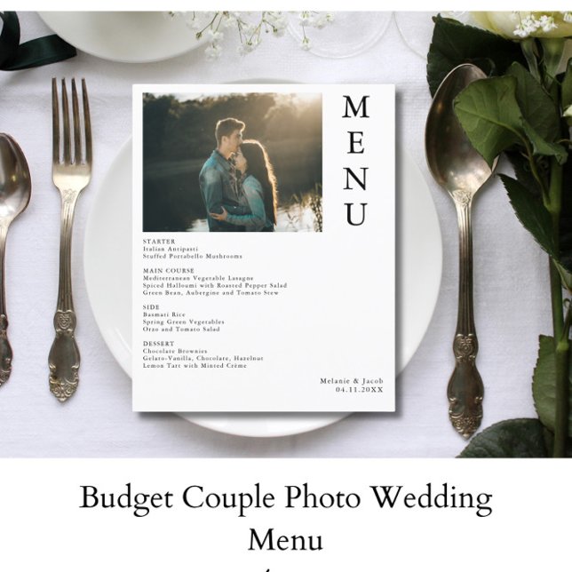 Budget Couple Photo Wedding Menu (Creator Uploaded)