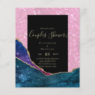 BUDGET Couples BRIDAL SHOWER - AGATE Gold Flyer