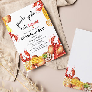 Budget Couples Engagement Crawfish Boil Invitation