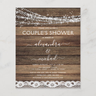Budget Couple's Shower Rustic Farmhouse Flyer